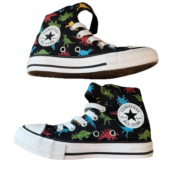Converse Other - Converse Chuck Taylor All Star high-top sneakers  “Dinosaurs" print Kids 11 EUC